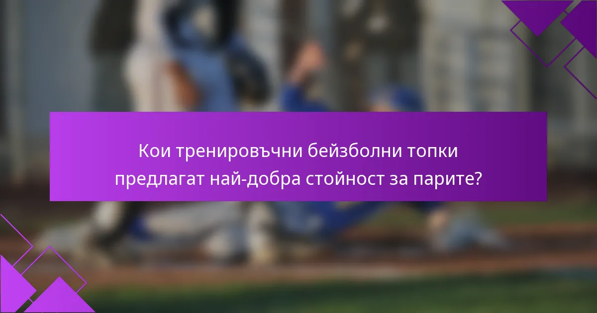 Кои тренировъчни бейзболни топки предлагат най-добра стойност за парите?